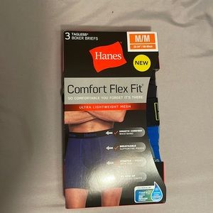 Men’s Medium Hanes Comfort Flex Fit Tagless Boxer Briefs Ultra-lightweight Mesh